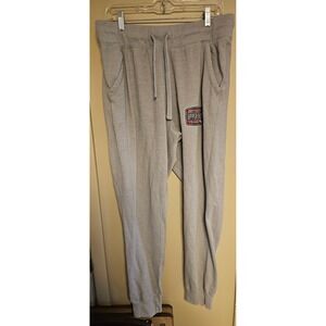 New Agenda by Perrin Sweatpants Joggers Light Gray XL Logo Drawstring Pockets